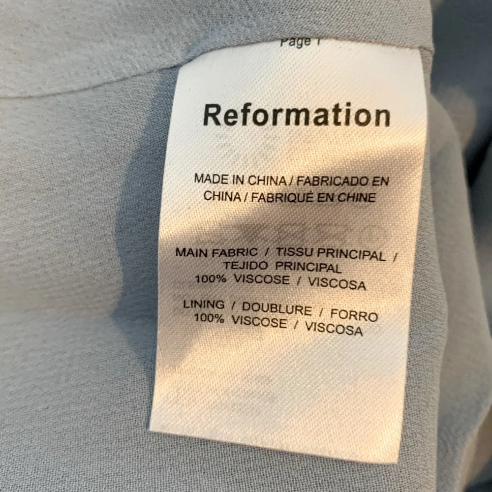 Reformation Andee maxi dress in Mineral blue